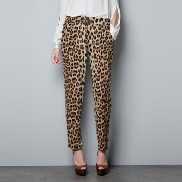 Jumpsuits | Zara Cheetah Pants | Poshmark